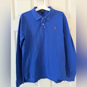 Polo by Ralph Lauren Royal Blue Long Sleeve Polo with Orange Pony
